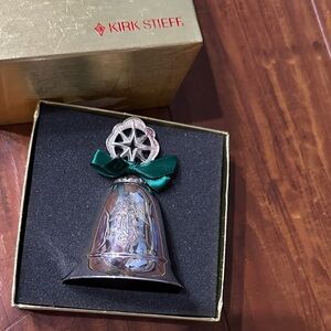 Vintage Songs of Christmas Silver Plated Music Box Bell Kirk Stieff